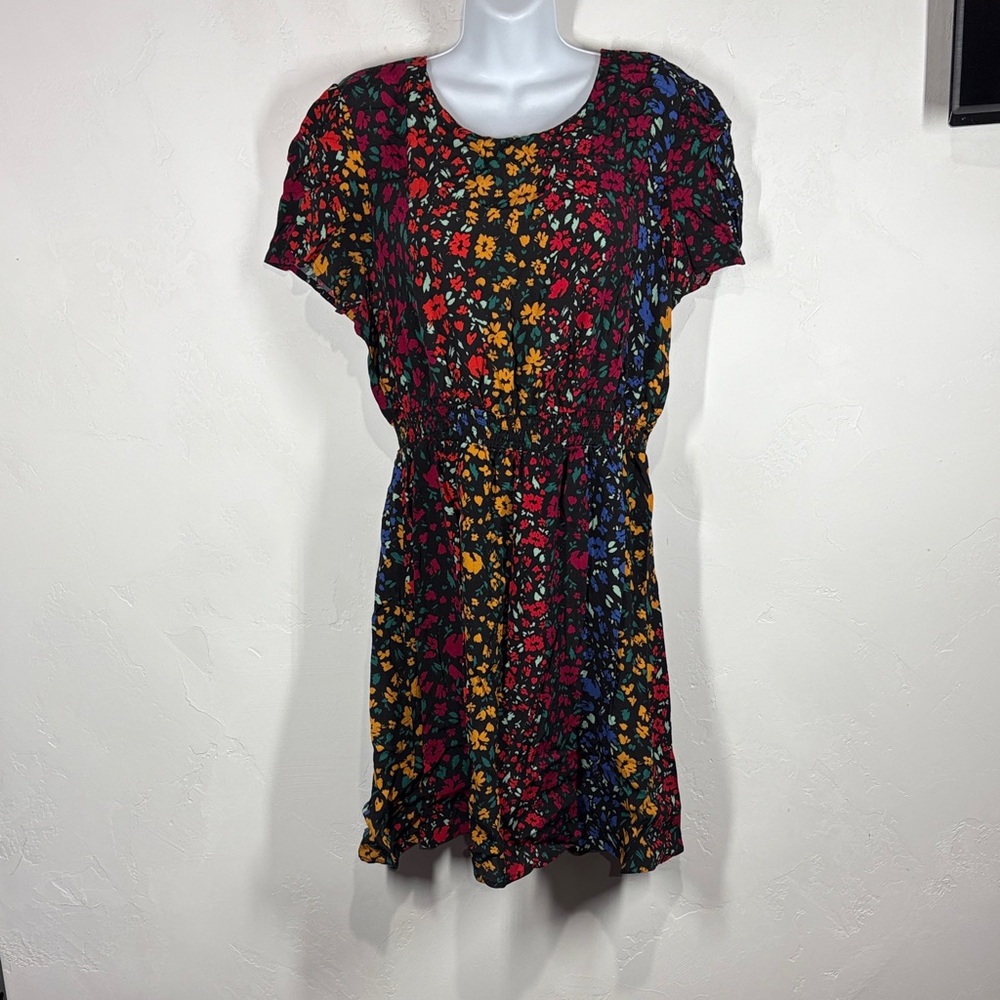 Apricot Floral Print Women's Dress size 12